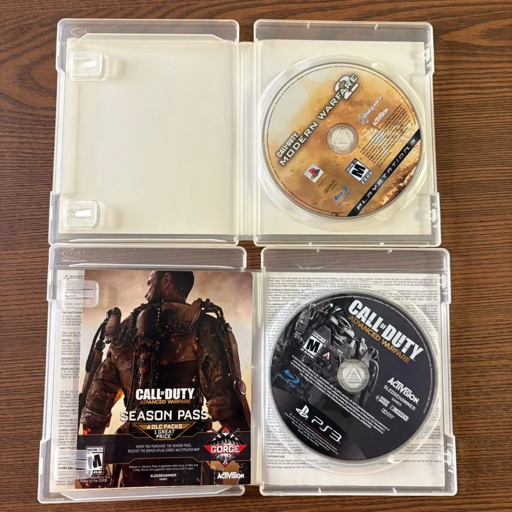 Sony PlayStation 3 PS3 Video Game Bundle 4 Games Good COD‎ Uncharted AC Lot
